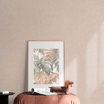 Ikke-vævet tapet plain rose beige med en fin hørstruktur, subtilt moderne og elegant Ikke-vævet tapet plain rose beige med en fin hørstruktur, subtilt moderne og elegant