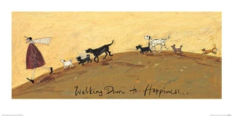 Poster Sam Toft - Walking Down to Happiness Impression d'art, Sam Toft (60 x 30 cm) 