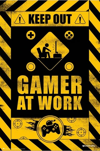 Poster Keep Out! - Gamer at Work 61x91,5 cm 