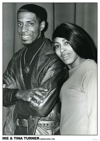 Poster Ike and Tina Turner - London April 1968, Plakat (59,4 x 84,1 cm) 