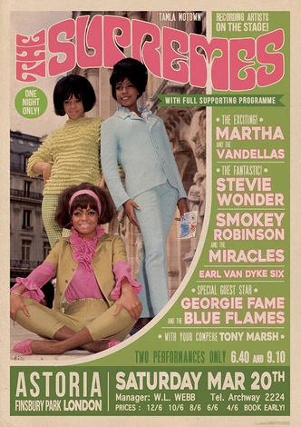 Plakat The Supremes - Live in London, plakat (59,4 x 84,1 cm) 
