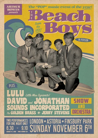 Poster The Beach Boys - Live in Londen, poster (59,4 x 84,1 cm) 