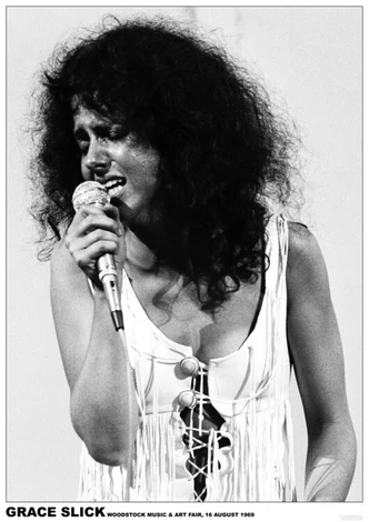 Poster Grace Slick - Woodstock 1969, poster (59,4 x 84,1 cm) 