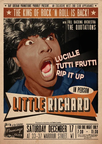Poster Little Richard Flamingo - Club Wardour St, Plakat (59,4 x 84,1 cm) 