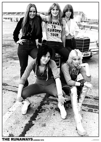 Poster The Runaways - Londen 1976, poster (59,4 x 84,1 cm) 
