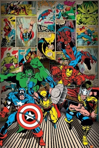 Poster, film poster MARVEL COMICS - Here come 61x91,5 cm 
