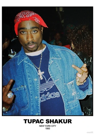 Poster Tupac Shakur - N,Y,C 1993, poster (59,4 x 84,1 cm) 
