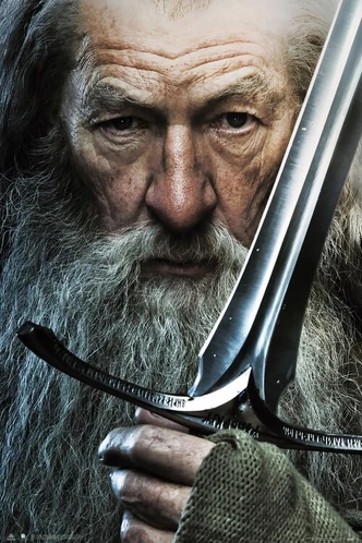Poster, Filmposter The Lord of the Rings - Gandalf and Glamdring 61x91,5 cm Poster, Filmposter The Lord of the Rings - Gandalf and Glamdring 61x91,5 cm