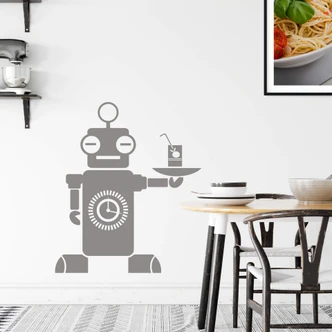 Muursticker Robotbutler James 