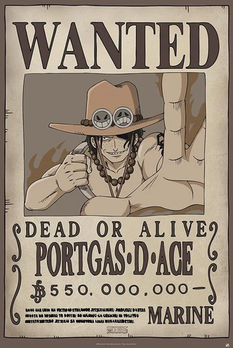 Poster, film poster One Piece - Wanted Ace 61x91,5 cm 