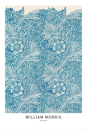 Poster Kunstdruck William Morris - Blue Marigold 61x91,5 cm 