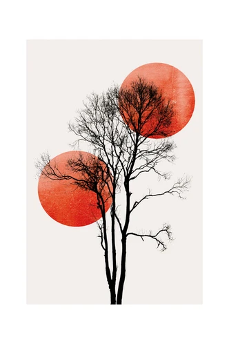 Kunstplakat Kubistika - Sol og måne gemmer sig, plakat (40 x 60 cm) Kunstplakat Kubistika - Sol og måne gemmer sig, plakat (40 x 60 cm)