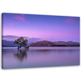 Leinwandbild, Baum auf einem See 