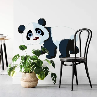 Muursticker Lopende Panda 