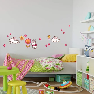 Adesivo murale - set coniglietti 