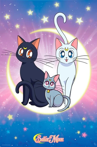 Poster, film poster Sailor Moon - Luna, Artemis Diana 61x91,5 cm 