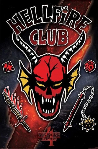 Poster, film poster Stranger Things 4 - Hellfire Club Emblem Rift 61x91,5 cm Poster, film poster Stranger Things 4 - Hellfire Club Emblem Rift 61x91,5 cm
