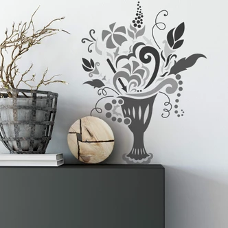 Wandtattoo Buket silver 