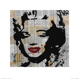 Poster Loui Jover - Marilyn kunstdruk, Loui Jover (40 x 40 cm) 