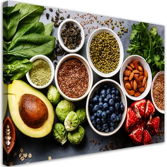 Canvas schilderij, verse groenten en fruit Canvas schilderij, verse groenten en fruit