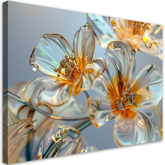 Leinwandbild, Diamantblumen - Komposition 