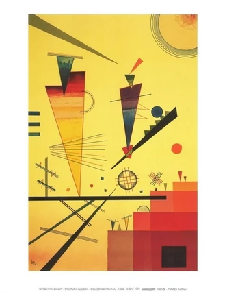 Poster Merry Structure imprimé d'art, Kandinsky (24 x 30 cm) 
