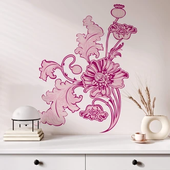 Wandtattoo Blumenranke 2 Brombeere 