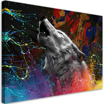 Canvasbillede, ulv dyr natur 