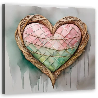 Leinwandbild Herz Liebe Shabby Chic 