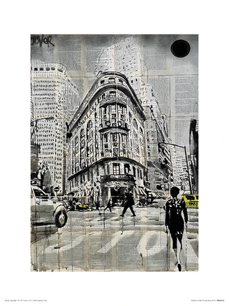 Poster Loui Jover - Midtown Walk art print, Loui Jover (60 x 80 cm) 