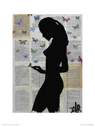 Poster Loui Jover - Vlinders kunstdruk, Loui Jover (60 x 80 cm) 