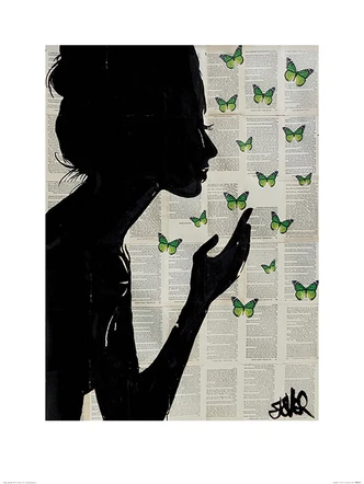 Poster Loui Jover - Eenvoud - Groen art print, Loui Jover (60 x 80 cm) 