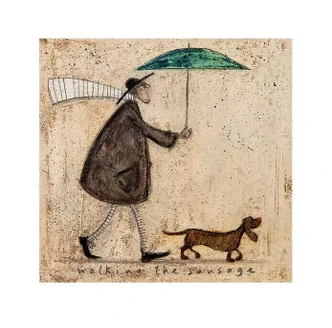 Poster Sam Toft - Walking The Sausage Impression d'art, Sam Toft (40 x 40 cm) 