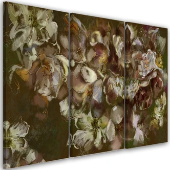 Leinwandbild 3 teilig, Iris Blume 