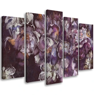 Leinwandbild 5 teilig, Iris Blume 