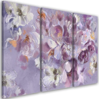 Leinwandbild 3 teilig, Iris Blume 