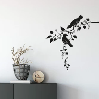 Muursticker Twee vogeltjes 