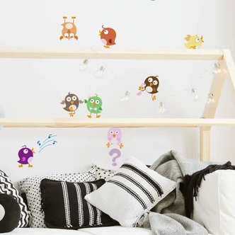 Muurstickers Vrolijke Vogeltjes (Set) Muurstickers Vrolijke Vogeltjes (Set)