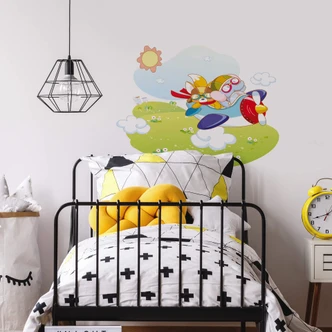 Wandtattoo Die vier Tierfreunde - Rundflug 