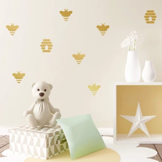 Wandtattoo Bienen Set 