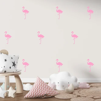 Adeisivo murale Set di fenicotteri 