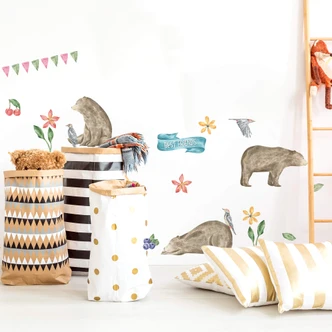 Muursticker set Aquarel Best Friends 