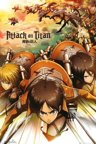 Poster, Filmposter Attack on Titan (Shingeki no kyojin) - Attack 61x91,5 cm 