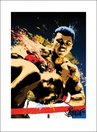 Poster Muhammad Ali - Sting kunstdruk (60 x 80 cm) 