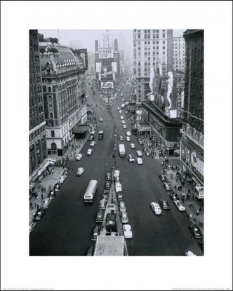 Poster New York - Times Square, Alfred Gescheidt reproduction d'art (40 x 50 cm) 