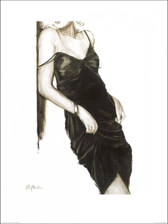 Poster Janel Eleftherakis - Little Black Dress I kunstdruk (60 x 80 cm) 