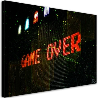 Leinwandbild, Game Over Spielkonsole 