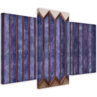 Leinwandbild 3 teilig, Buntes 3D -Fenster 