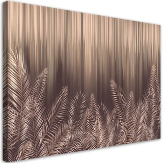 Leinwandbild, Exotische 3D Palmblätter 