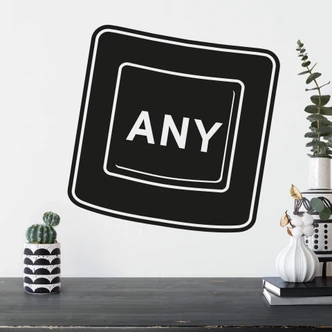 Muursticker Any Key 